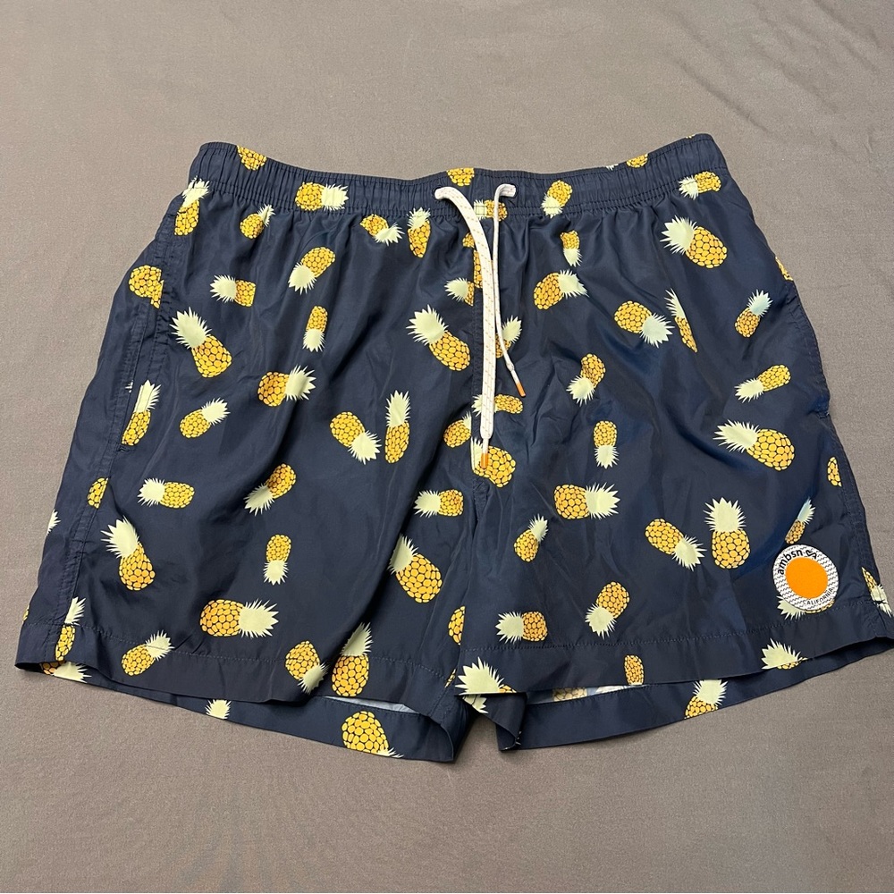 ambsn Men’s Swim Trunks W/ Pineapple Print Size Large